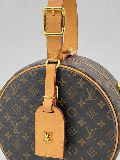 LOUIS VUITTON Petite Boite Chapeau Brown Top Handle