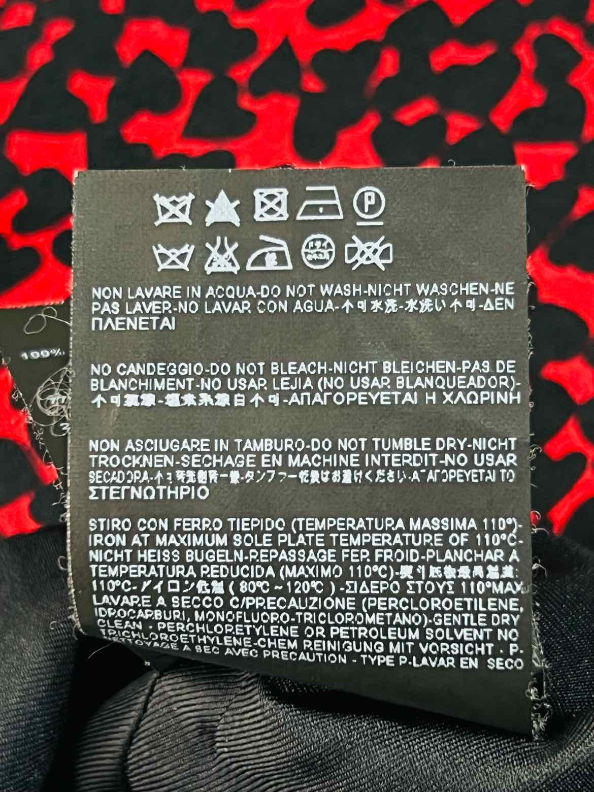 SAINT LAURENT Red & Black Size US 6 Short Dress