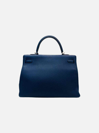 HERMES Kelly Midnight Blue Top Handle