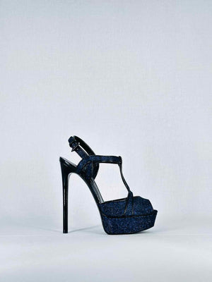 CASADEI Black & Blue Size EU 40 Heeled Sandals