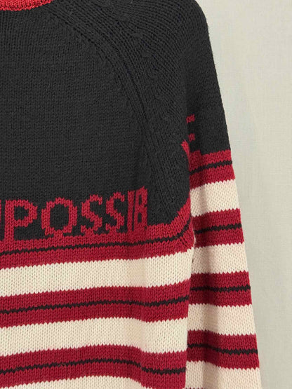 PINKO Black, Red & White Size Small Knee Length Dress