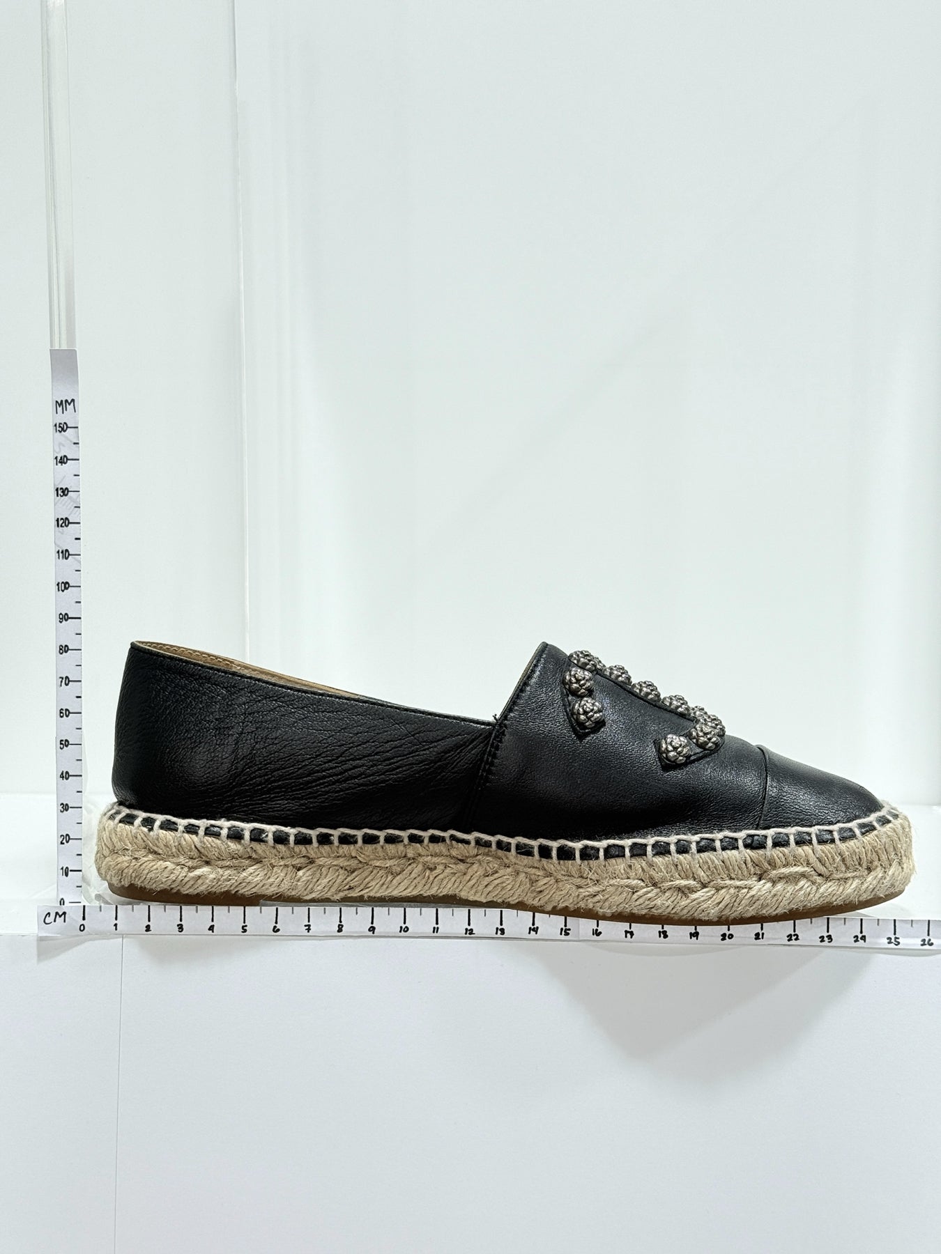 CHANEL Espadrille Black Size EU 38 Flats
