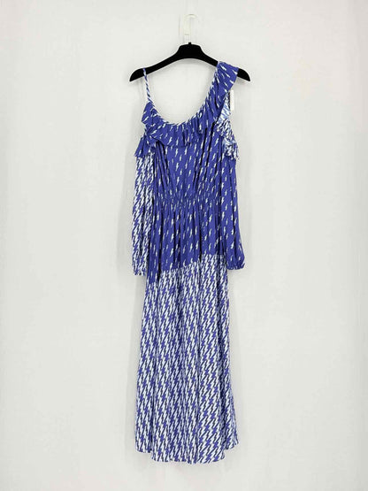 SANDRO Kemila Navy & White Size US 6 Midi Dress