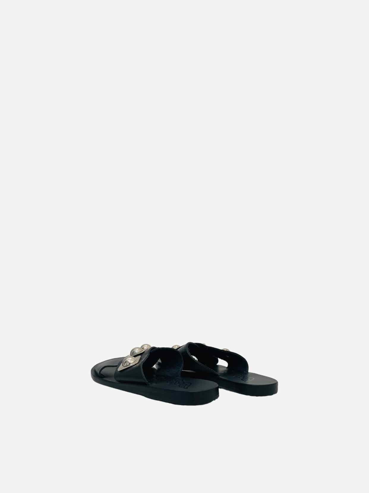 ANCIENT GREEK SANDALS Thais Black Sandals