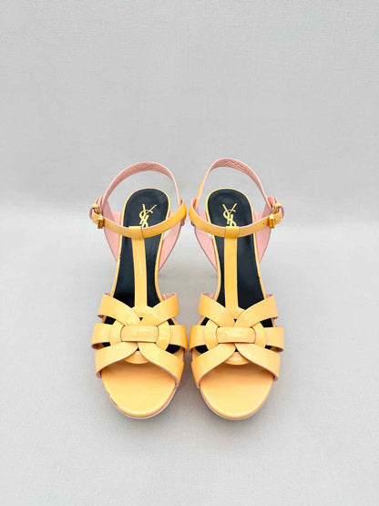 YVES SAINT LAURENT Yellow Size EU 40.5 Platform Sandals