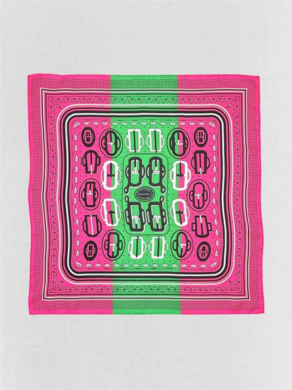 HERMES Pink Multicolor Scarf