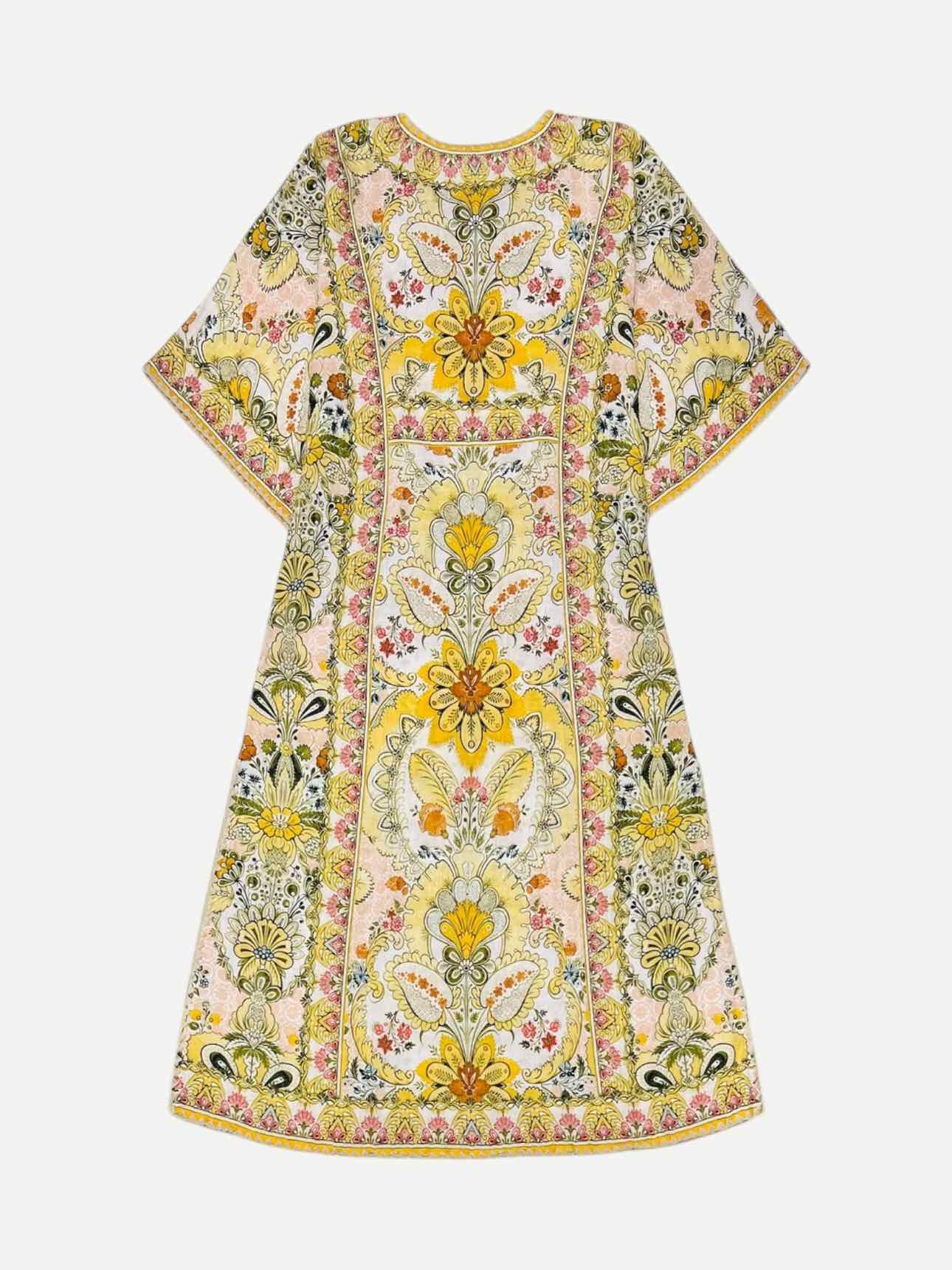 ZIMMERMANN Laurel Yellow Multicolor Long Dress