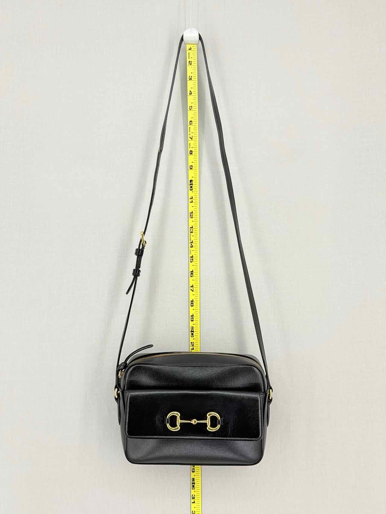 GUCCI Horsebit 1955 Black Shoulder Bag