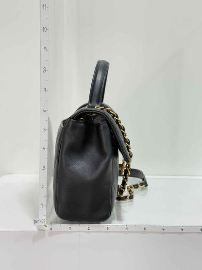 CHANEL In The City Black Quilted Top Handle