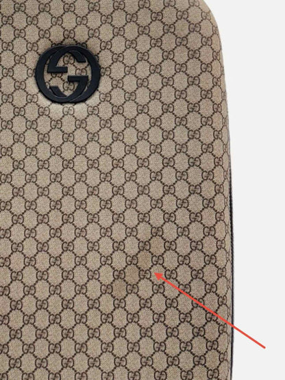 GUCCI GG Supreme Beige Rolling Luggage