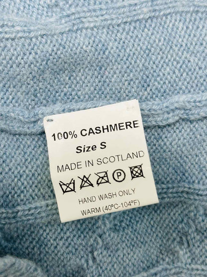 CONNOLLY Cable Knit Pale Blue Size Small Jumper
