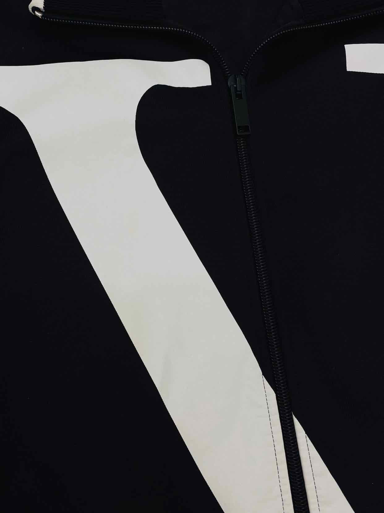 VALENTINO Black w/ White Size XSmall Tracksuit Top