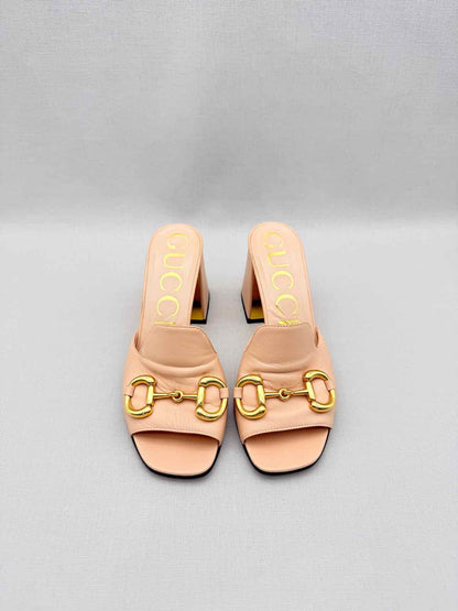 GUCCI Horsebit Pale Pink Size EU 38 Mules