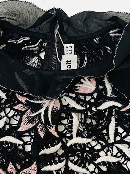 SELF-PORTRAIT Black & White Size US 2 Blouse