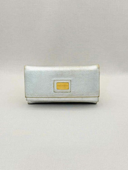DOLCE & GABBANA Metallic Silver Continental Wallet