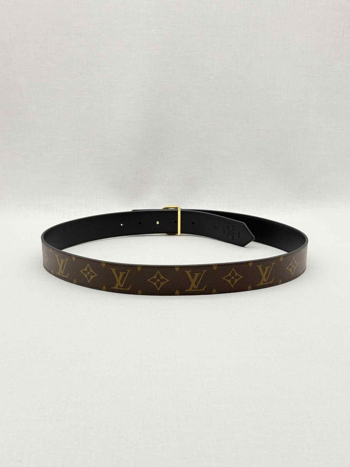 LOUIS VUITTON Brown & Black Monogram Belt