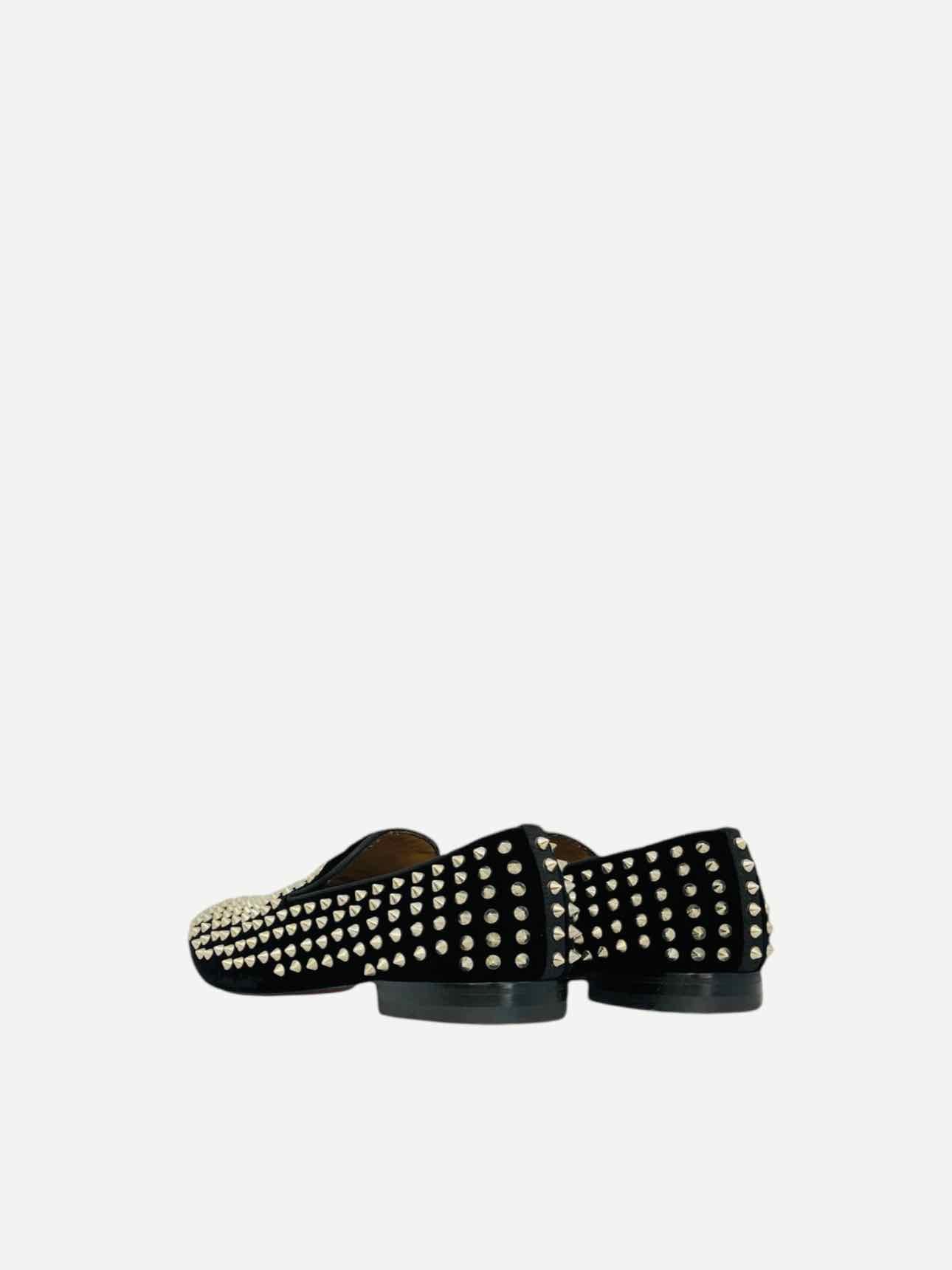 CHRISTIAN LOUBOUTIN Dandelion Spikes Black Loafers 10.5