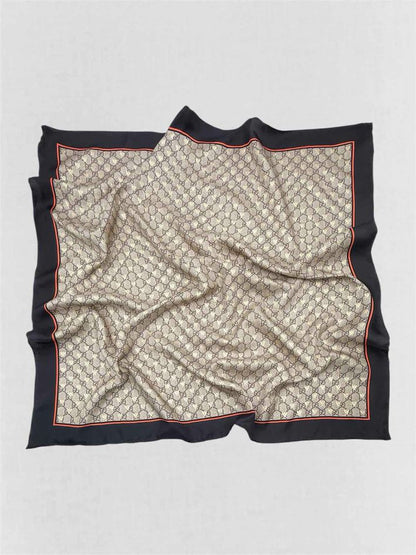 GUCCI Brown Multicolor Bee Scarf