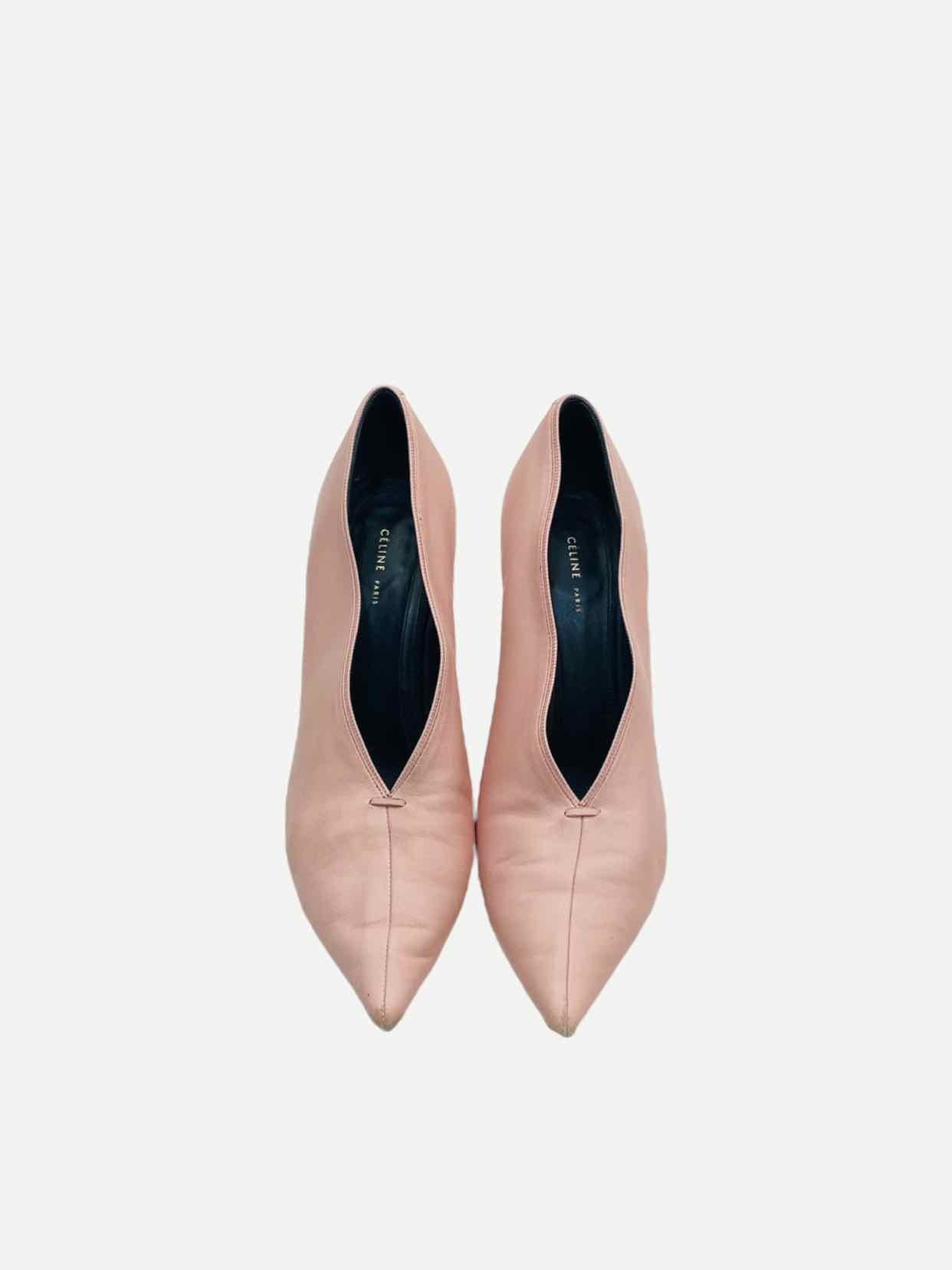 CELINE Pointed Toe Light Pink Pumps