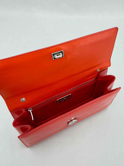 SALVATORE FERRAGAMO Bow Red Shoulder Bag