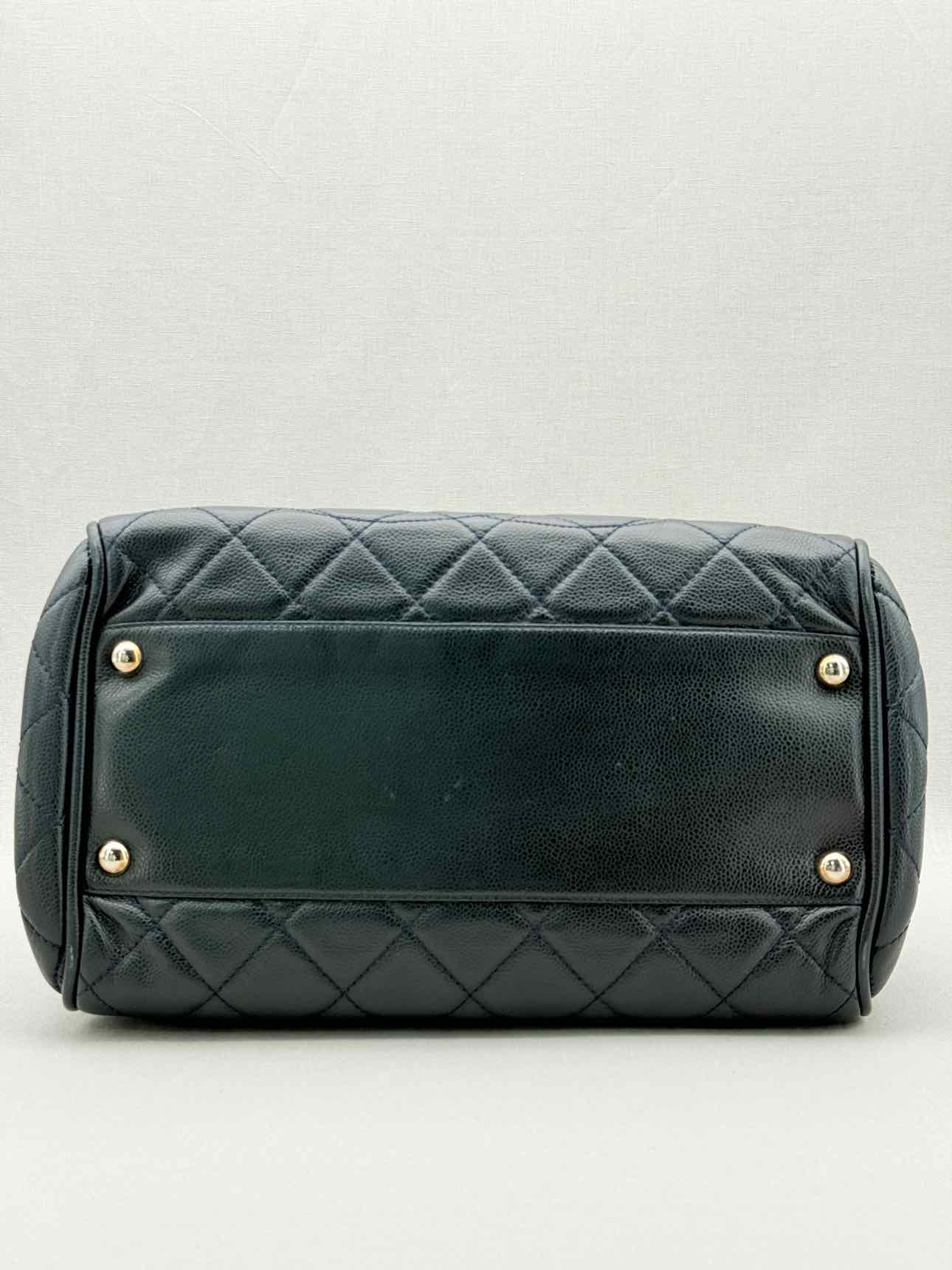 CHANEL Timeless Black Quilted Bowling Bag