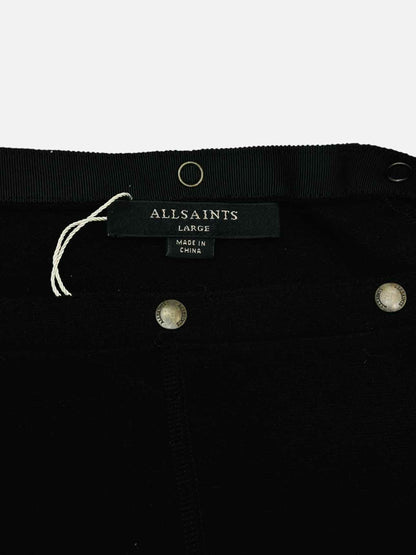 ALL SAINTS Boat Neck Black Sweatshirt