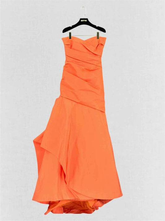 MONIQUE LHUILLIER Orange Size US 8 Long Dress