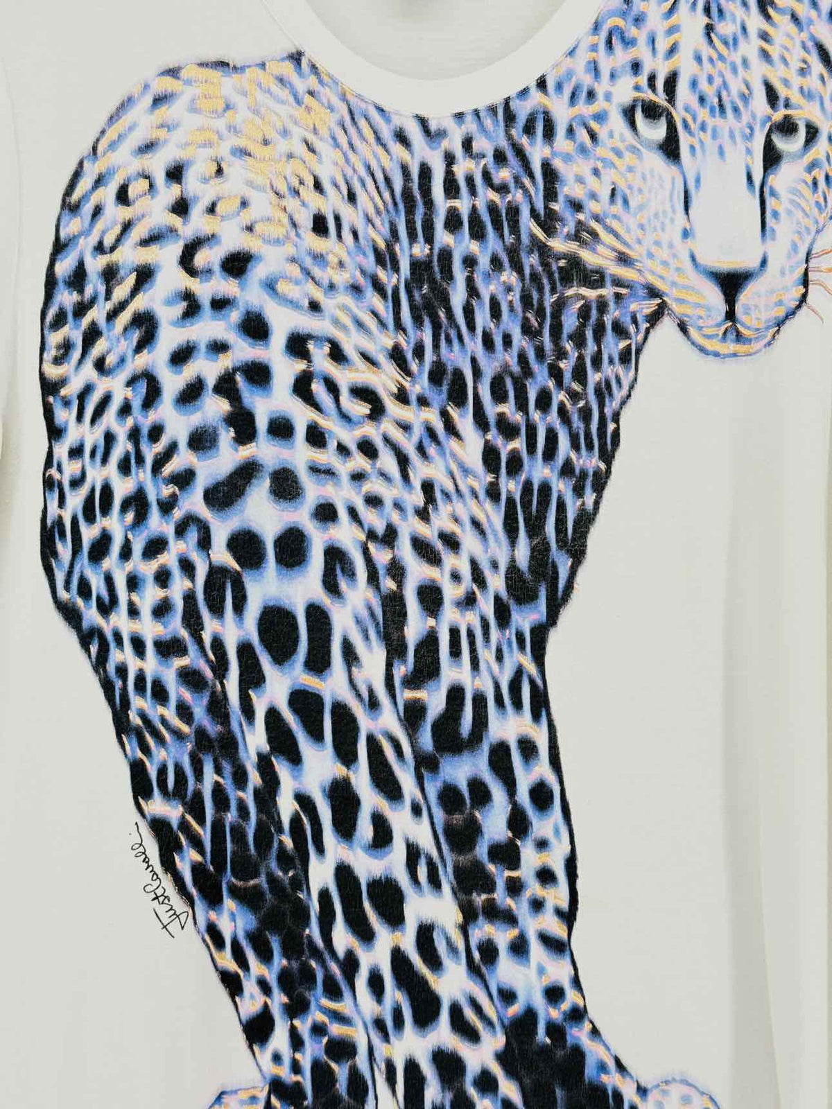 JUST CAVALLI White Multicolor Size Large T-shirt