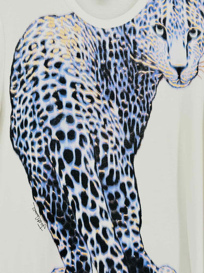 JUST CAVALLI White Multicolor Size Large T-shirt