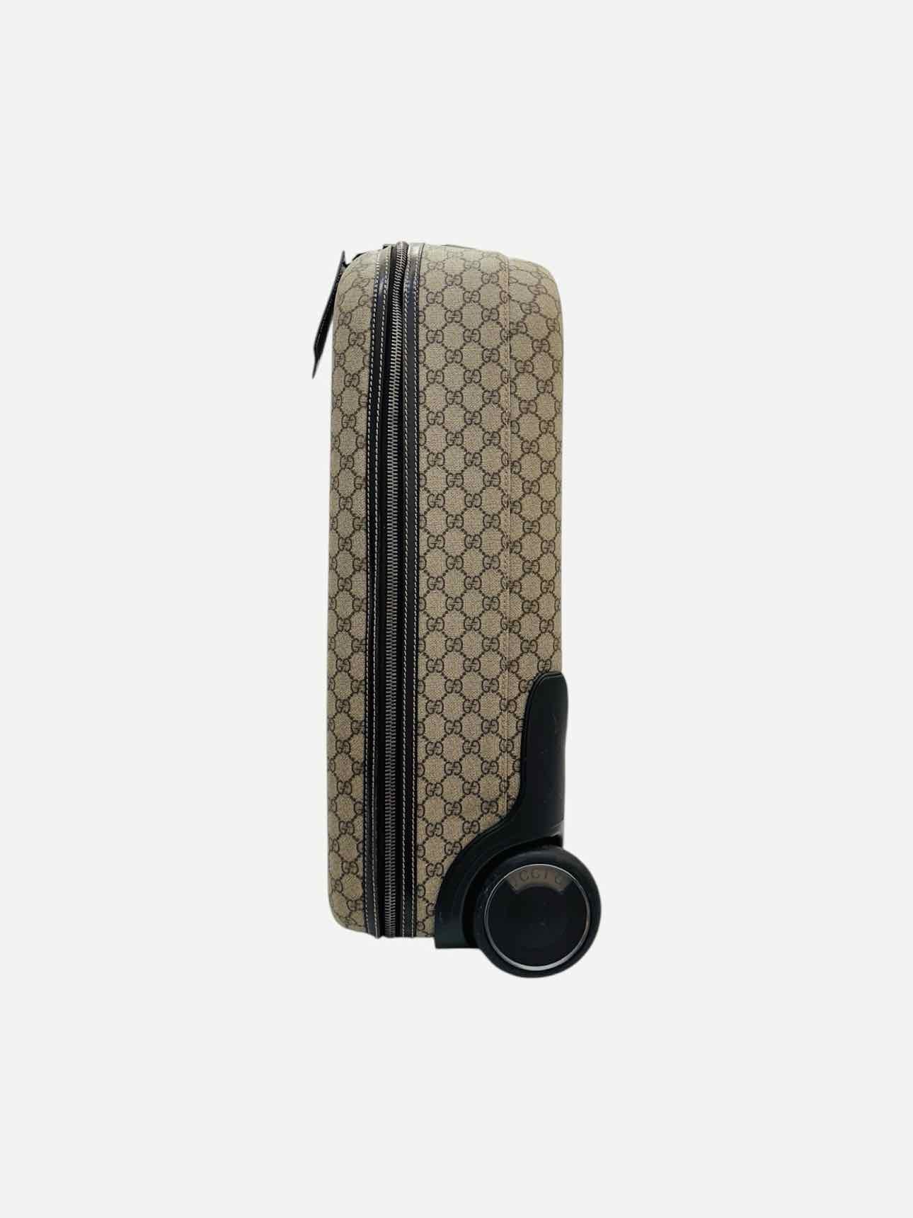GUCCI GG Supreme Beige Rolling Luggage