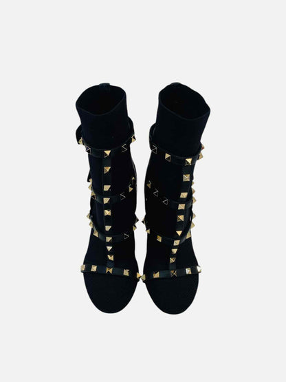 VALENTINO Rockstud Black Booties 35