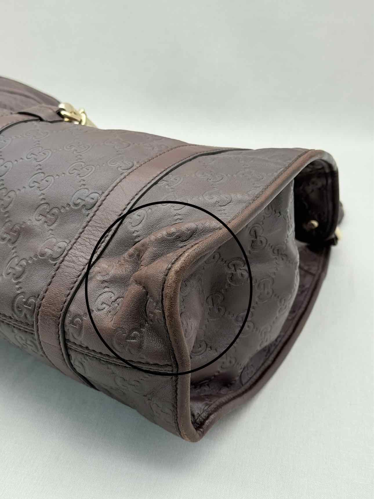 GUCCI Bardot Joy Brown Guccissima Hobo bag