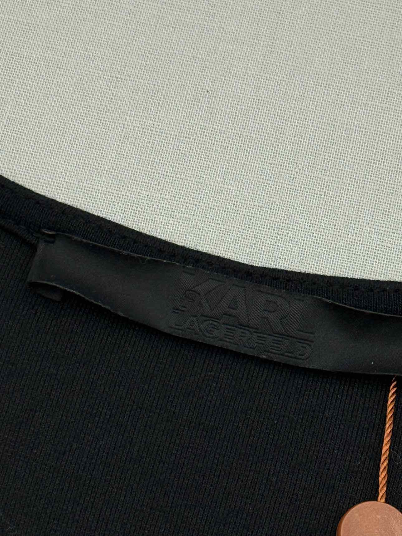 KARL LAGERFELD Black Size Medium Knee Length Dress