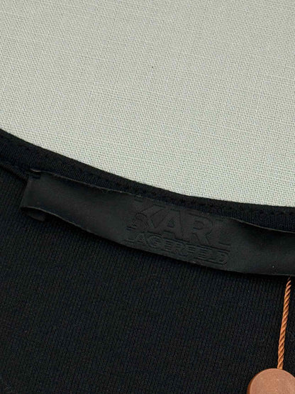 KARL LAGERFELD Black Size Medium Knee Length Dress
