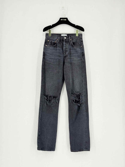 AGOLDE Black Distressed Size 24 Jeans
