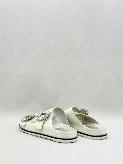 ROGER VIVIER Slidy Viv Off-white Size EU 39 Sandals