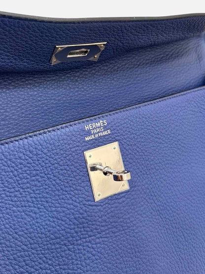 HERMES Kelly Bleu Brighton Versco Evercolor Top Handle