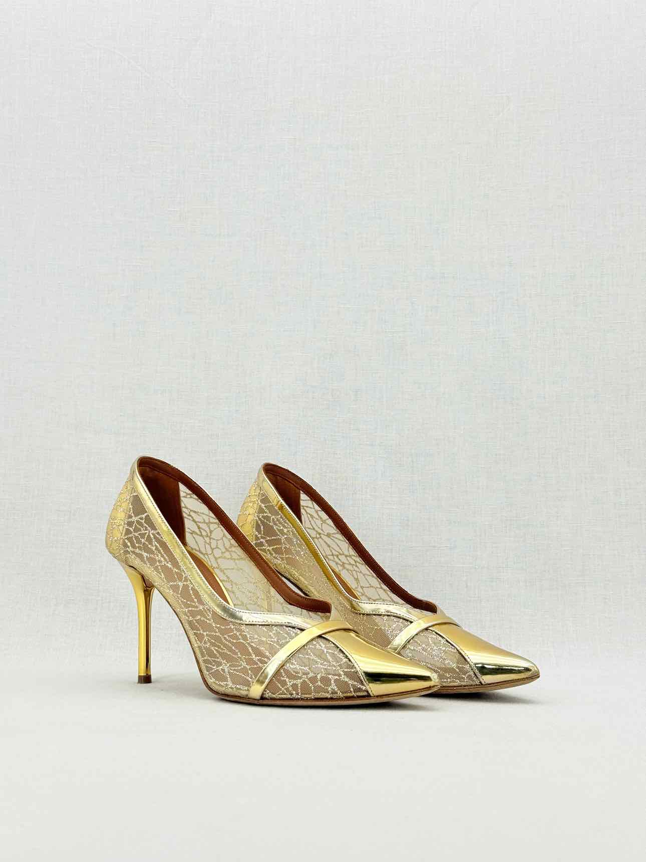 MALONE SOULIERS Metallic Gold Size EU 38.5 Pumps