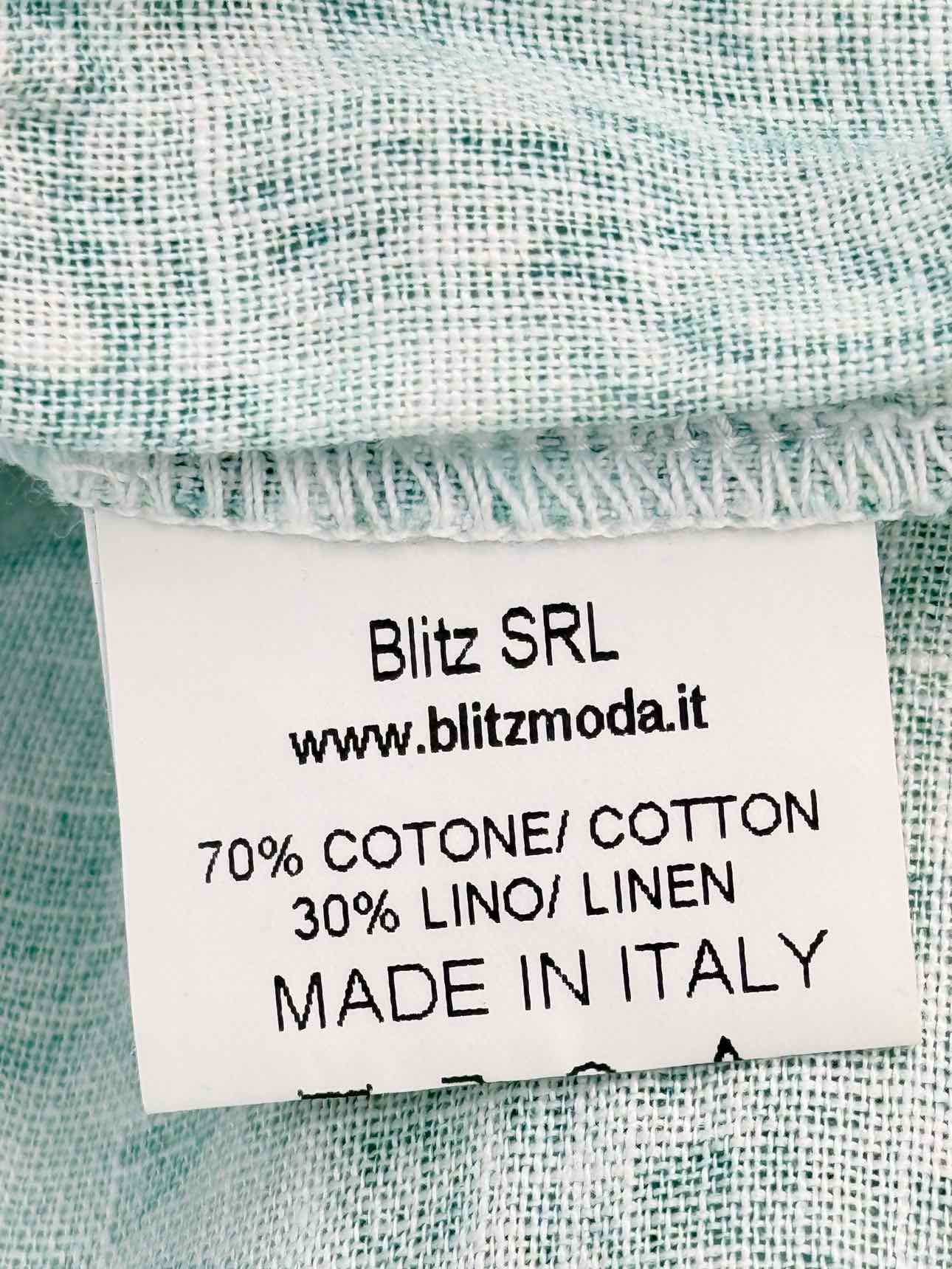 POSITANO COUTURE White & Green Size Medium Midi Dress