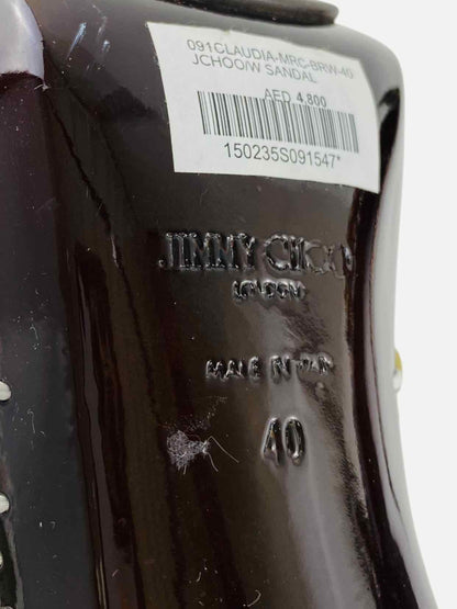 JIMMY CHOO Brown & Yellow Size EU 40 Heeled Sandals