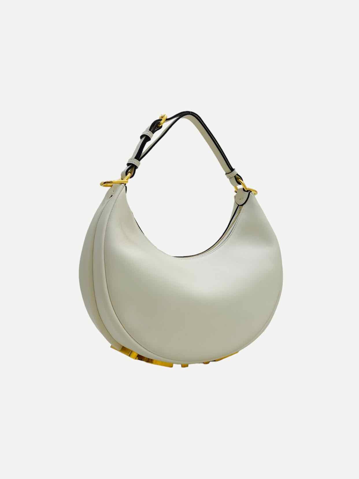 FENDI Fendigraphy White Shoulder Bag