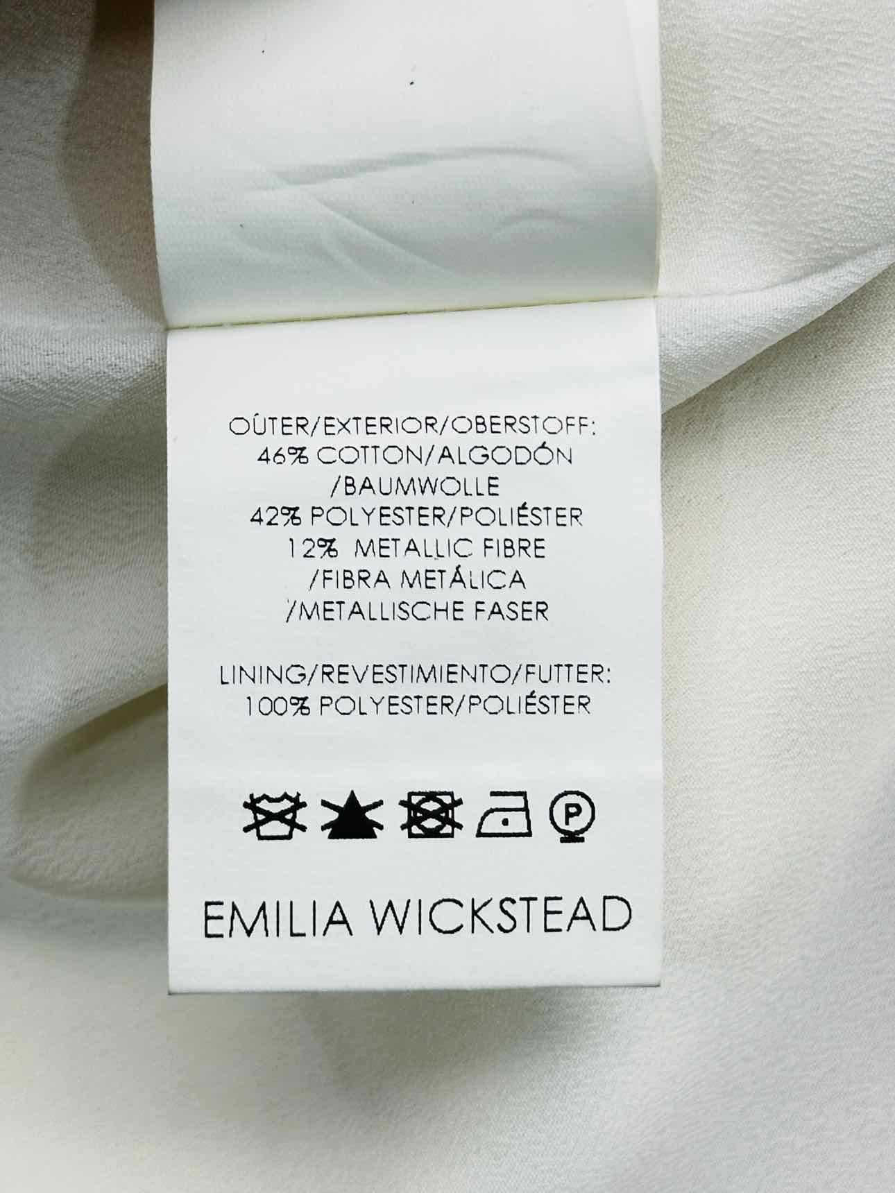 EMILIA WICKSTEAD Beige & Gold Size US 4 Midi Skirt