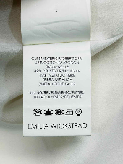 EMILIA WICKSTEAD Beige & Gold Size US 4 Midi Skirt