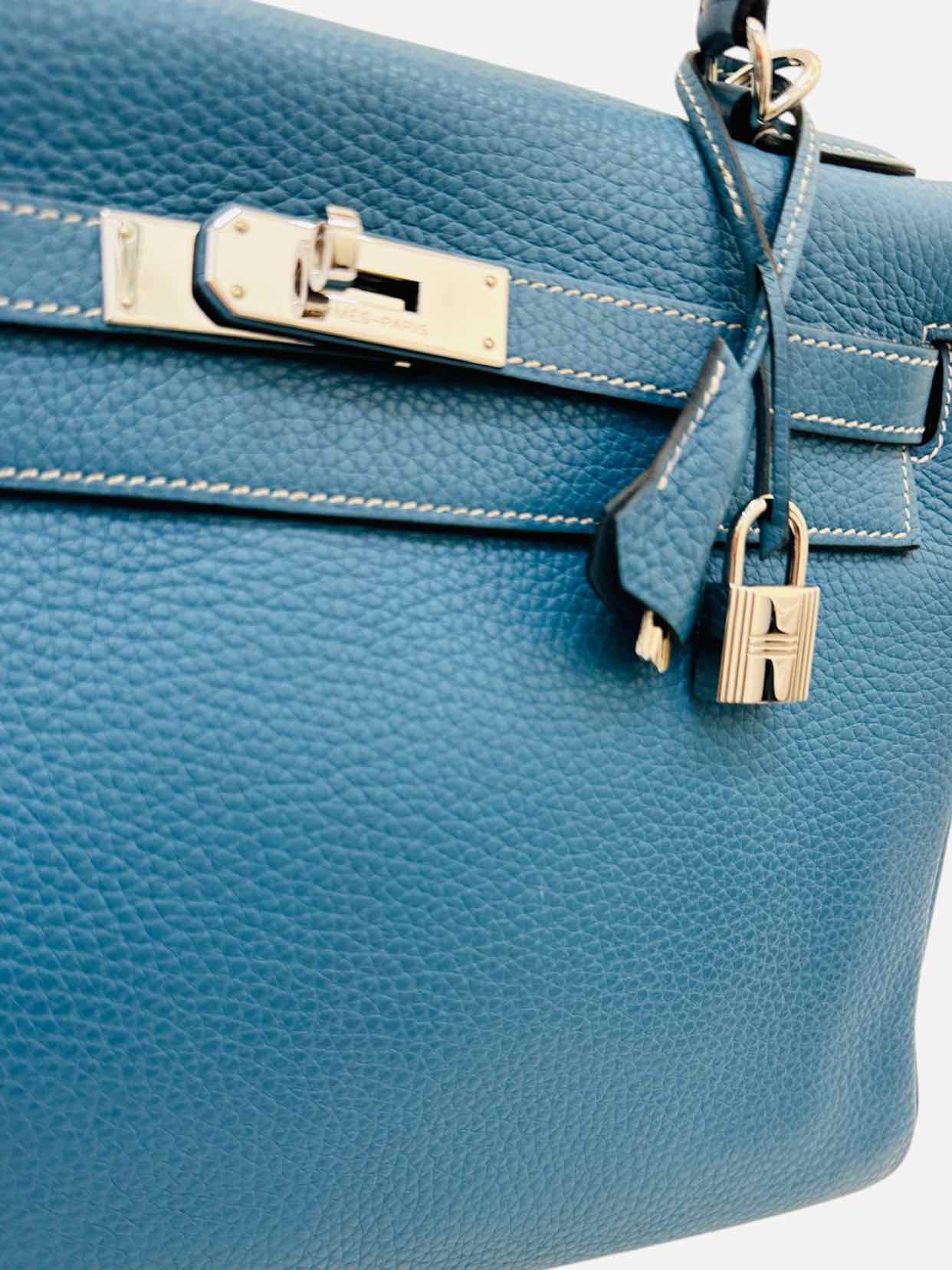 HERMES Kelly Bleu Jean Top Handle