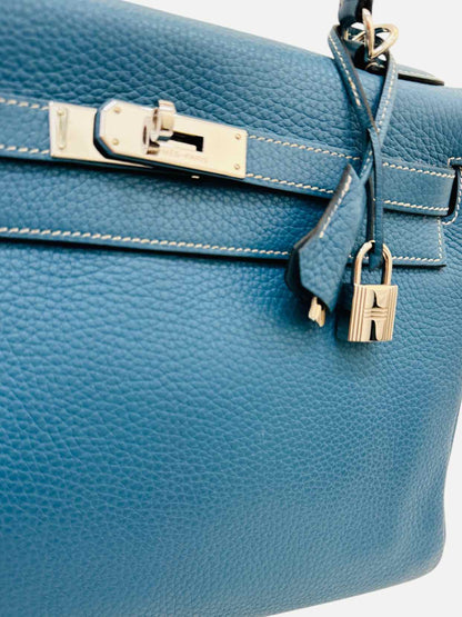 HERMES Kelly Bleu Jean Top Handle