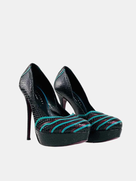 GIBELLIERI COUTURE Black Multicolor Size EU 40 Pumps