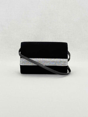 GIUSEPPE ZANOTTI Velvet Black Clutch
