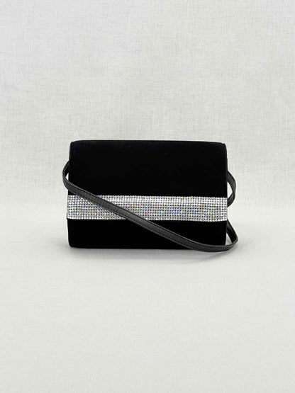 GIUSEPPE ZANOTTI Velvet Black Clutch