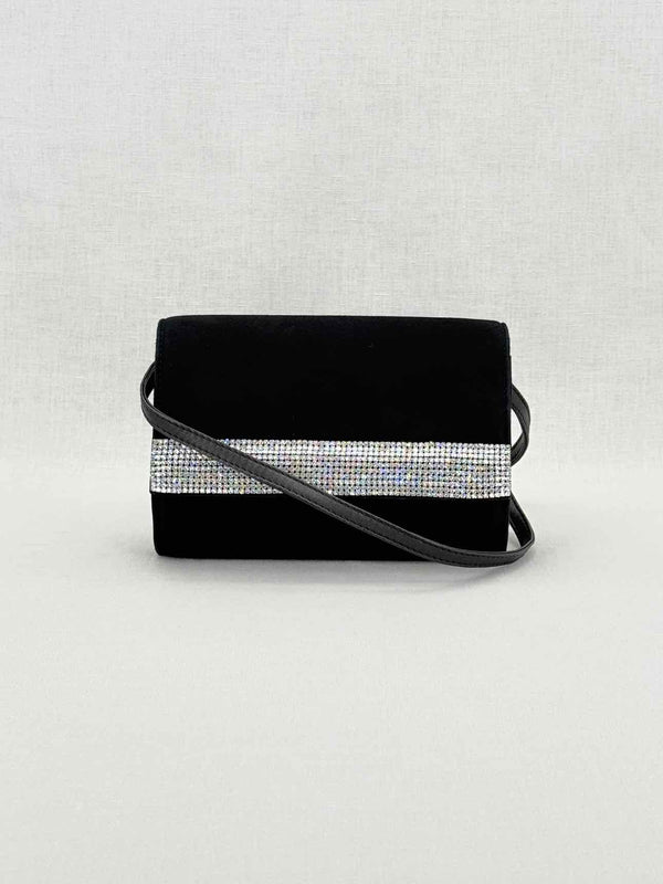 GIUSEPPE ZANOTTI Velvet Black Clutch