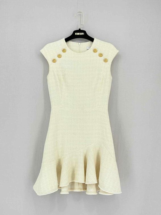 SANDRO Liliana Cream Size US 2 Short Dress